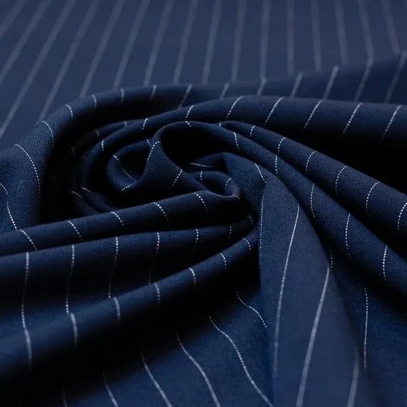 Navy pinstripe suiting